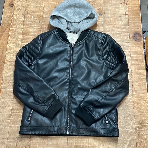 H&M Jackets & Coats Nwt Childs Faux Leather Bomber Jacket Poshmark